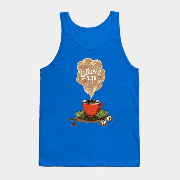 Wake Up Tank Top by Mako Design 